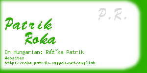 patrik roka business card